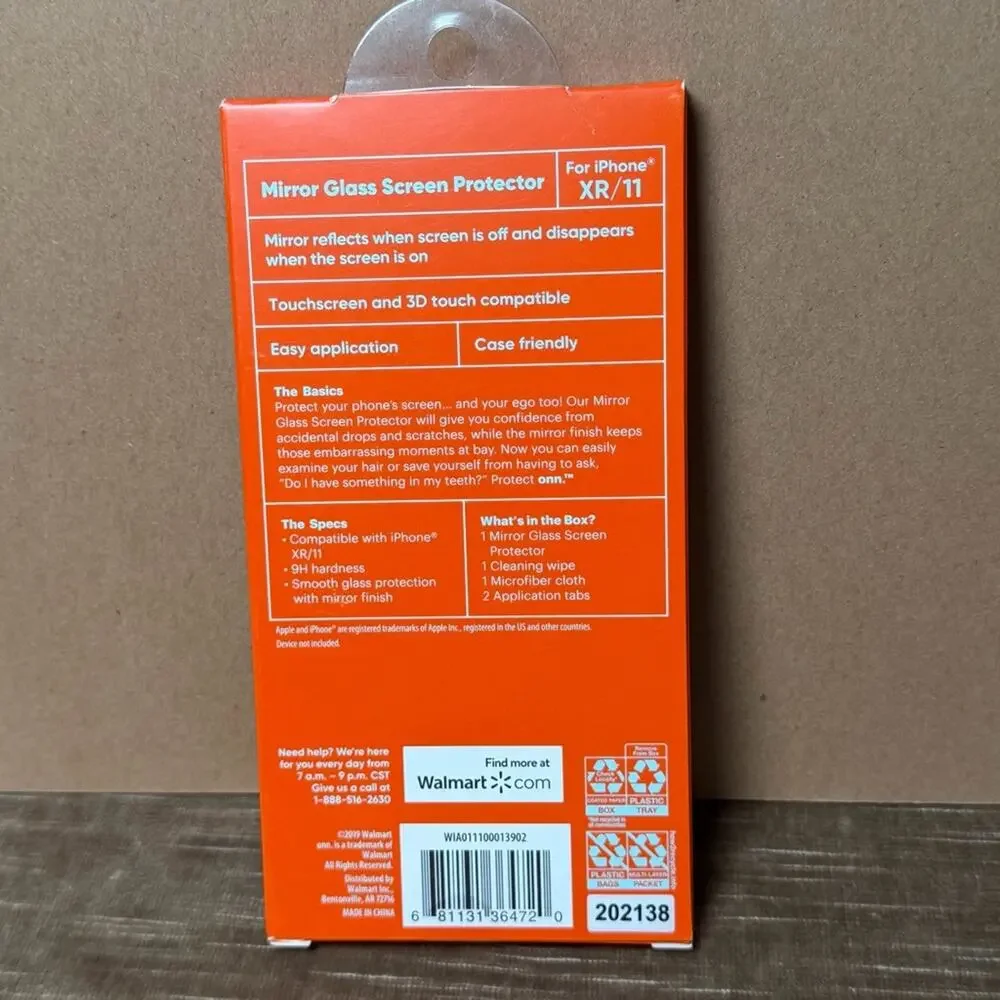Mirror Glass Screen Protector for iPhone XR 11